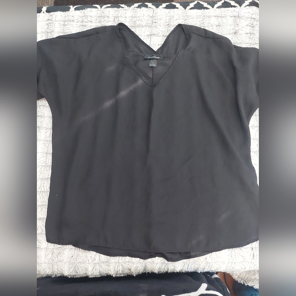 Ashley Stewart Tops - EUC Black Ashley Stewart v-neck short sleeve blouse size 14/16